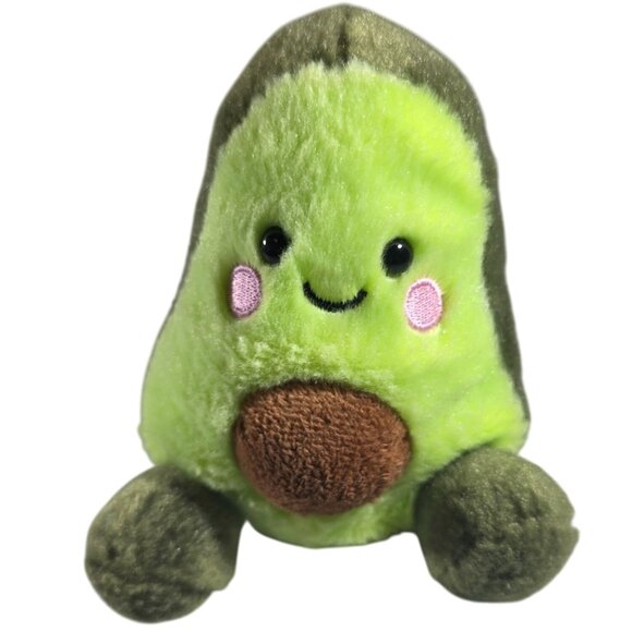 Aurora Smiling Avocado Plush Toy stuffed animal anthropomorphic food vegetable - Picture 1 of 5